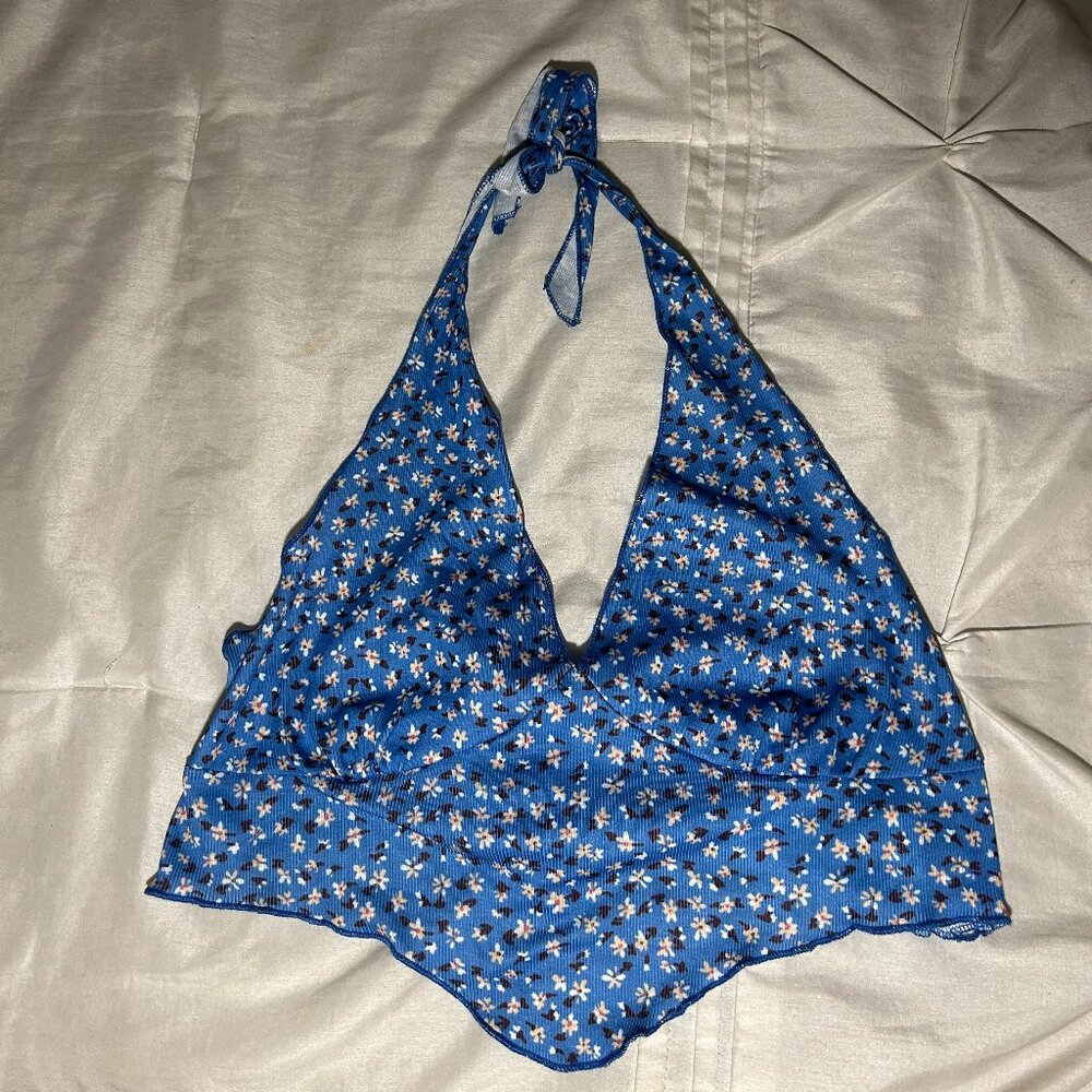 Floral halter top